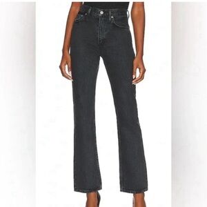 AGOLDE Black Flare Jeans